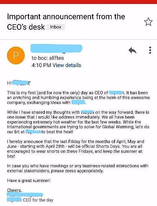 CEO for a day